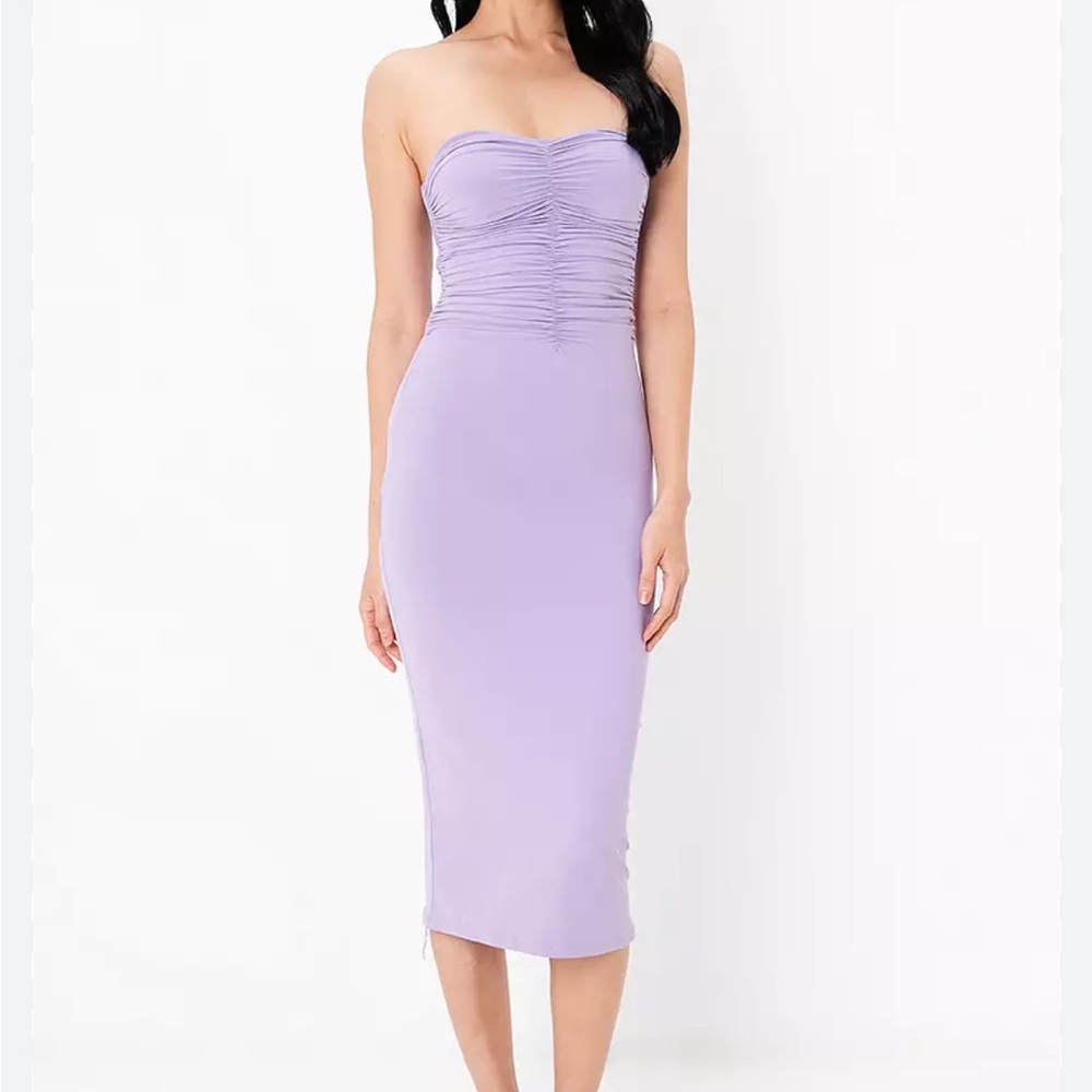 Zara ruched midi dress